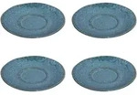 Leonardo MATERA Keramikunterteller 15 cm blau f&uuml;r Becher und Tasse 4er Set