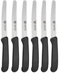 GR&Auml;WE Tafel- Br&ouml;tchenmesser / Fr&uuml;hst&uuml;cksmesser, schwarz, 6 St&uuml;ck