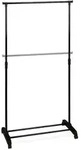 Relaxdays Fahrbarer Kleiderst&auml;nder, stabile Rollgarderobe mit Ablage, Eisen,