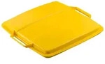 Durable Abfalleimer DURABIN FLIP VEH2012030 52x61x49cm grau/gelb