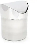Relaxdays Tischm&uuml;lleimer mit Schwingdeckel, Edelstahl, &Oslash; 12 x H 15,5 cm, 1,2 L,