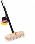 Universal Schrubber 22cm Breit mit Teleskopstiel ausziehbar wei&szlig;e Borsten