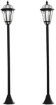 Outsunny - Solar Gartenlaterne - &Oslash;18,5 x H129 cm - schwarz