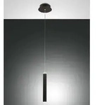 Einzelne schwarze Pendelleuchte Prado von Fabas Luce - 6,5 W dimmbare LED, modernes
