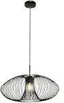 Fabas Luce Fassa Pendelleuchte, &Oslash; 60 cm, schwarzes Metall, E27-Fassung (40 W),