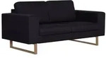 vidaXL 2-Sitzer-Sofa Stoff Schwarz