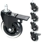 B&uuml;rostuhl Rollen 5er Set, HMF 6810, 11 mm, Schwarz