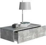 VCM Nachttisch Usal Beton-Grau H. 15 x B. 60 x T. 30 cm