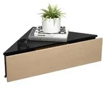 VCM Nachttisch Usal Schwarz / Honig-Eiche H. 15 x B. 60 x T. 43 cm