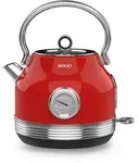 SOGO Retro‐Wasserkocher 1,8L 2200W mit Automatischer Abschaltung, Kalkfilter...