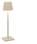Zafferano Poldina Pro Micro Sabbia wiederaufladbare und dimmbare LED-Tischleuchte mit