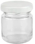 100er Set Sturzglas 53 ml To 43 wei&szlig;er Deckel incl. Diamant Gelierzauber...