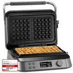 KLAMER Waffeleisen belgische Waffel, Waffeleisen doppelt mit 7 Stufen und 5
