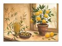 ARTland Leinwandbilder Wandbild Bild auf Leinwand Oliven und Zitronen Größe:...