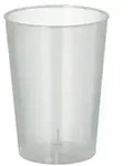 Starpak 40 Mehrweg-Trinkbecher PP 0,1 l &Oslash; 5,2 cm &middot; 7,4 cm transluzent