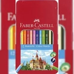 FABER-CASTELL Faber Castell Buntstift hexagonal 3,25 mm 12er Metalletui