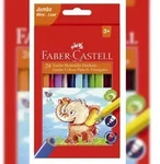 Faber-Castell 116524 Dreikant-Buntstifte Jumbo 24er Etui(S)