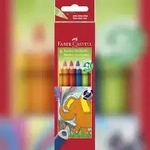FABER-CASTELL Faber Castell Buntstift Dreikant Jumbo 5,4 mm 6er Etui