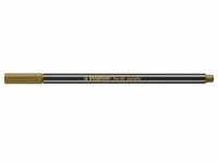 STABILO Fasermaler Pen 68 metallic gold, Kappe aufsteckbar, Strichstärke: 1,4 mm,