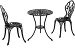 Outsunny - Garten-Bistroset - &Oslash;60 x 67H cm - schwarz