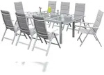 Merxx Taviano Set 9tlg., 8 Klappsessel, 1 AZ-Tisch 180 (240) x 100 cm,