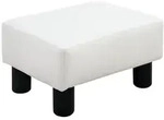 HOMCOM - Fu&szlig;hocker - L40 x B30 x H24 cm - wei&szlig;