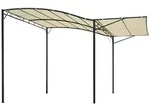 Outsunny-Gartenpavillon-L300 x B250 x H(200&ndash;250) cm-Cremewei&szlig;
