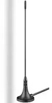 Goobay 67090 Passive DVB-T2 (HD) Mini-Magnetantenne, Schwarz, 2 m - 3 dB Antenne zum