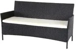 Mendler 3-Sitzer Poly-Rattan Gartenbank Halden, Sitzbank ~ anthrazit, Kissen...