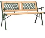 vidaXL Gartenbank 122 cm Gusseisen und Massivholz Tanne