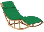vidaXL Schaukelliege mit Auflage Massivholz Teak