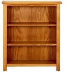 vidaXL B&uuml;cherregal 3 F&auml;cher 70x22,5x82 cm Massivholz Eiche