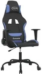 vidaXL Gaming-Stuhl mit Massagefunktion Schwarz und Blau Stoff