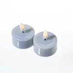 283 LED Teelichter Mia flackernd mit Batterie D: 4,1cm hellblau 2St.