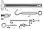 Paulmann Seilsystem Montageset Halterung + Umlenker 4er-Pack Chrom 17834