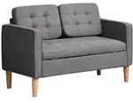 HOMCOM - 2 Sitzer Sofa - 117B x 62T x 78H cm - grau