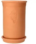 Weink&uuml;hler mit Untersetzer &Oslash;11,5cm Terrakotta Weinrebe f&uuml;r Sekt, Wein &...