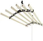 Deckentrockner aus Holz - Schwarz - 1.8m
