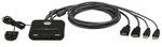 Aten CS22HF 2-Port USB HDMI Kabel KVM-Switch mit Remote, FHD