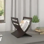 vidaXL Zeitungsst&auml;nder Holz Freistehend Braun