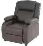 Mendler Fernsehsessel Relaxsessel Liege Sessel Lincoln, Kunstleder ~ coffee
