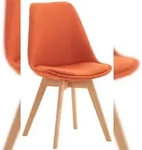 CLP Esszimmerstuhl Linares orange/Stoff