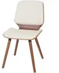Mendler 2er-Set Esszimmerstuhl HWC-B16, Holz Bugholz Retro-Design Walnussoptik,