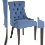 CLP Esszimmerstuhl Aberdeen Stoff blau/antik