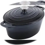 CS KOCHSYSTEME, XANTEN Br&auml;ter 36x27,8 cm schwarz, Gusseisen emailliert,