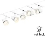 Paulmann CorDuo Seilsystem Cone Basisset GU5,3 max. 5x10W 230/12V Wei&szlig; matt#Chrom