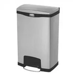 Inox Slim Jim Step-On 30L Frontaler Treteimer - Rubbermaid. Rubbermaid
