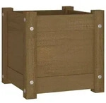 vidaXL Pflanzk&uuml;bel Honigbraun 31x31x31 cm Massivholz Kiefer