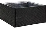 vidaXL Pflanzk&uuml;bel Schwarz 80x80x40 cm Poly Rattan