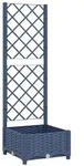 vidaXL Garten-Pflanzgef&auml;&szlig; mit Spalier Blaugrau 40 x 40 x 121,5 cm PP